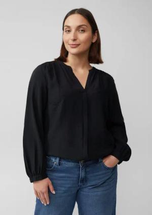s.Oliver Druckbluse CURVE (1-tlg) langarm, Tunika-Ausschnitt
