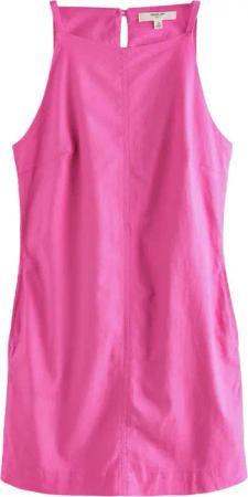 Next Minikleid Ärmelloses Mini-Stretchkleid aus Leinengemisch