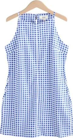 Next Minikleid Ärmelloses Mini-Stretchkleid aus Leinengemisch