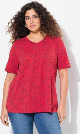 Ulla Popken T-Shirt T-Shirt Fische Zierfalten