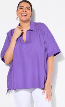 Ulla Popken Hemdbluse Bluse Lochstickerei Oversized
