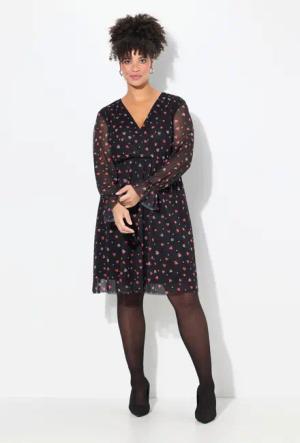 MIAMODA Jerseykleid Kleid A-Linie Mesh mit