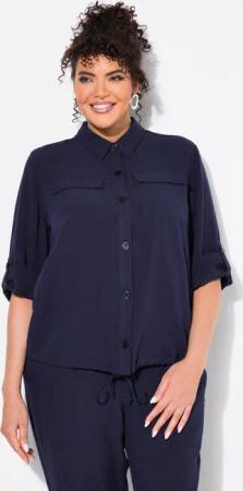 Ulla Popken Sommerjacke Jacke Hemdkragen Knöpfe