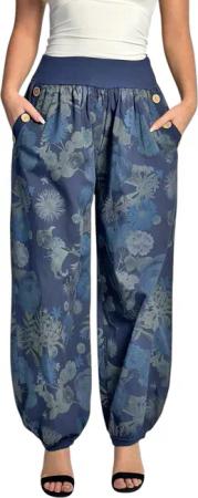 Mississhop Haremshose Baumwollhose Damenhose Aladinhose Blumenprint