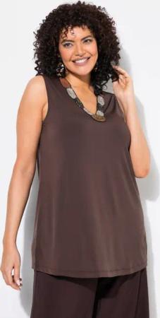 Ulla Popken Longtop Top Perlenstickerei A-Linie