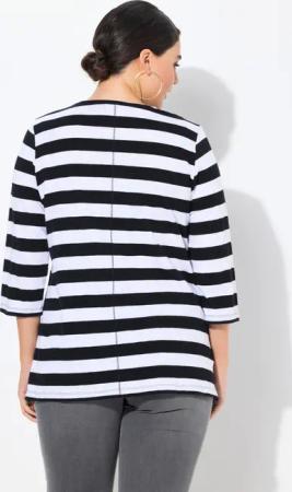 Ulla Popken T-Shirt Shirt Ringel verzierte
