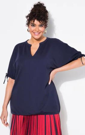 Ulla Popken Sweater Sweatshirt Oversized Tunika-Ausschnitt