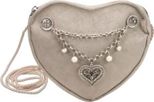Alpenflüstern Schultertasche Herztasche Charivari Strass-Herz (taupe-grau),