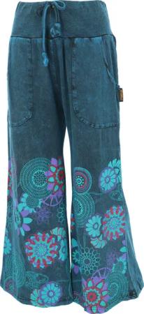 Guru-Shop Relaxhose Palazzohose, Boho Baumwollhose, Hosenrock