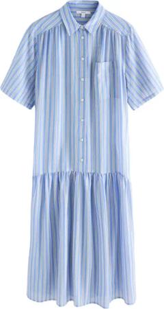Next Maxikleid Kurzarm-Maxikleid aus Baumwolle mit