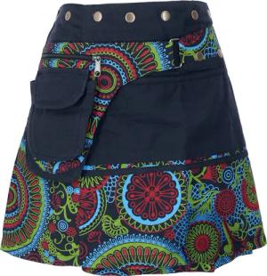 Guru-Shop Minirock Wickelrock, kurzer Rock, Cacheur,