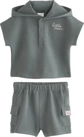 Next Shirt & Shorts Baby-Kapuzensweatshirt und