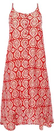 Guru-Shop Midikleid Luftiges Sommerkleid, Strandkleid -