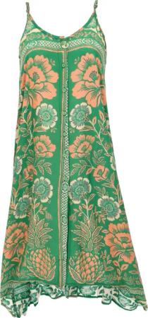 Guru-Shop Midikleid Luftiges Sommerkleid, Strandkleid -