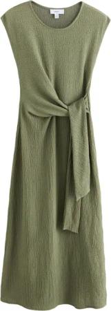 Next Sommerkleid Strukturiertes Kleid zum Binden