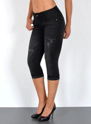 ESRA Caprijeans Damen Jeans Capri Hose