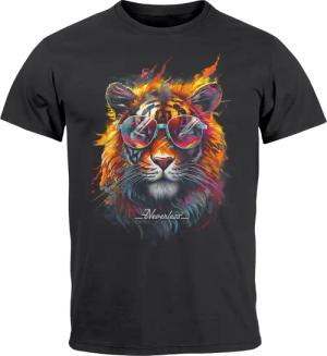 Neverless Print-Shirt Herren T-Shirt Tiger Print