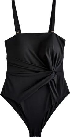 Next Badeanzug Bauchformender Bandeau-Badeanzug mit Twist-Detail