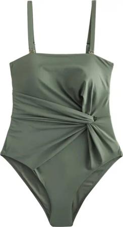 Next Badeanzug Bauchformender Bandeau-Badeanzug mit Twist-Detail