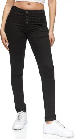 REPUBLIX Stretch-Jeans ISLA Damen Knopf Mid