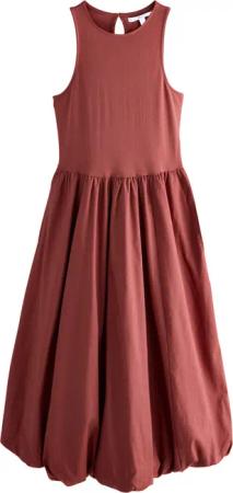 Next Midikleid Ärmelloses Midikleid mit Ballonsaum,