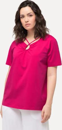 Ulla Popken T-Shirt T-Shirt Zierbänder Cut-Out