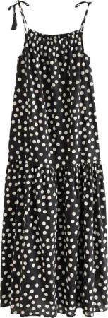 Next Trägerkleid Gestuftes Maxikleid mit tief