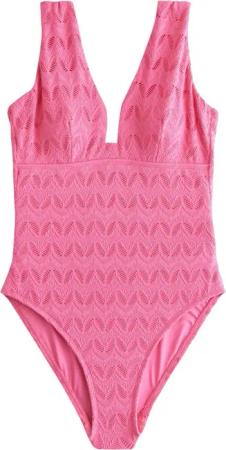 Next Badeanzug Bauchformender Badeanzug mit tiefem