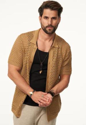 SOULSTAR Poloshirt im Crochet Vintage Summer-Look
