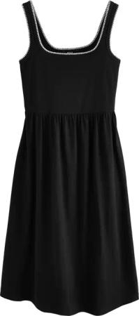 Next Midikleid Midi-Sommerkleid aus Baumwolljersey, Kurzgröße