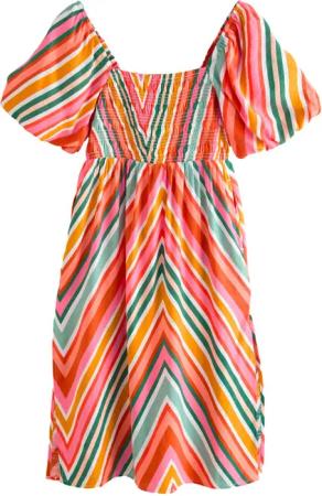 Next Midikleid Schulterfreies Midikleid mit Puffärmeln