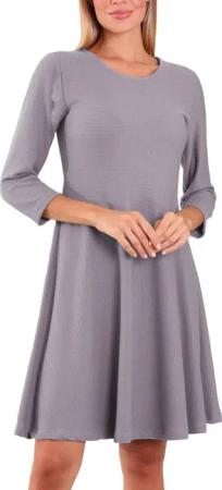Bongual Midikleid A-Linien-Kleid Casual Kleid mit