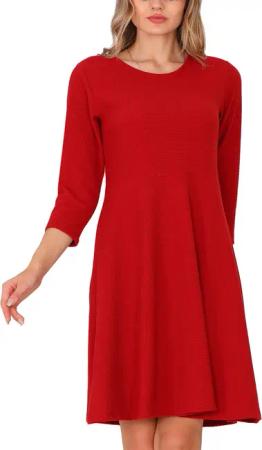 Bongual Midikleid A-Linien-Kleid Casual Kleid mit