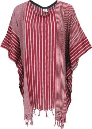 Guru-Shop Longbluse Kaftan, Ibiza-Style Tunika, gestreifter..