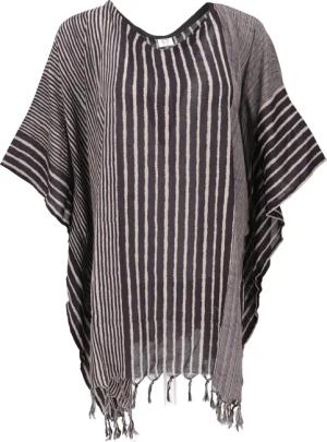 Guru-Shop Longbluse Kaftan, Ibiza-Style Tunika, gestreifter..