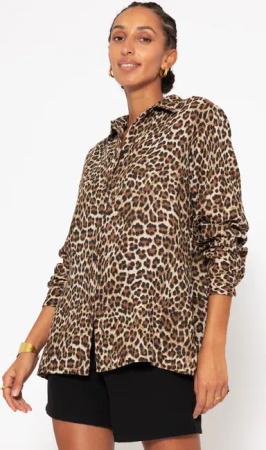 SASSYCLASSY Langarmbluse Klassische Musselin Bluse Damen