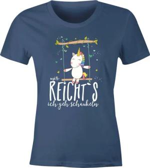 MoonWorks Print-Shirt Damen T-Shirt Einhorn auf