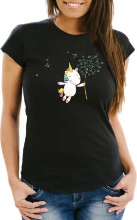 MoonWorks Print-Shirt Damen T-Shirt Einhorn mit