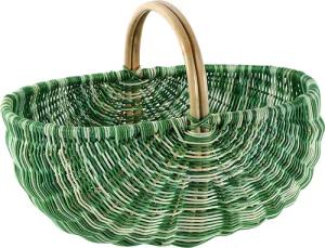 Kobolo Einkaufskorb Rattankorb in multicolor grün