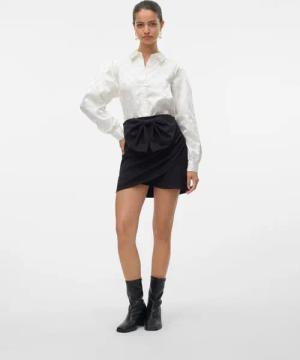 Vero Moda Langarmbluse Viga (1-tlg) Drapiert/gerafft