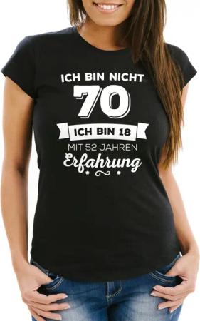 MoonWorks Print-Shirt Damen T-Shirt Ich bin