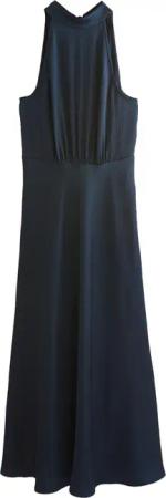 Next Midikleid Neckholder-Midikleid aus strukturiertem Satin