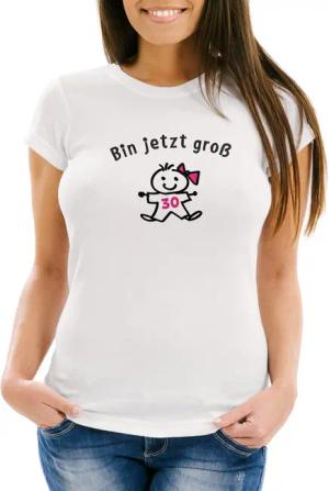 MoonWorks Print-Shirt Damen T- Shirt Geburtstag