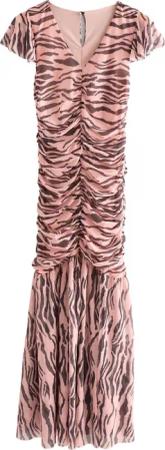Next Maxikleid Maxikleid mit Mesh, Flatterärmel,