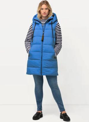 Ulla Popken Steppweste HYPRAR Long-Steppweste 2-Wege-Zipper