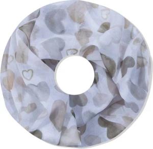 MIRROSI Loop Damen Schal mit Herzen-Muster