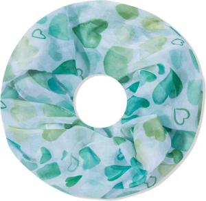MIRROSI Loop Damen Schal mit Herzen-Muster