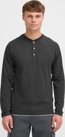 Indicode Rundhalsshirt IDGifford Longsleeve mit Knopfleiste