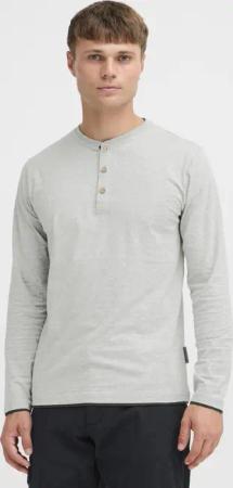 Indicode Rundhalsshirt IDGifford Longsleeve mit Knopfleiste