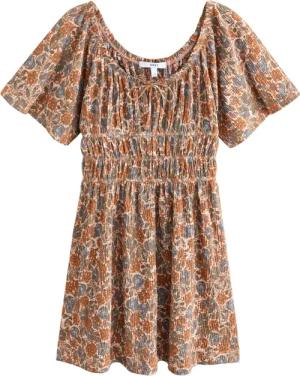 Next Jerseykleid Kurzärmeliges Jersey-Minikleid mit Bindedetail